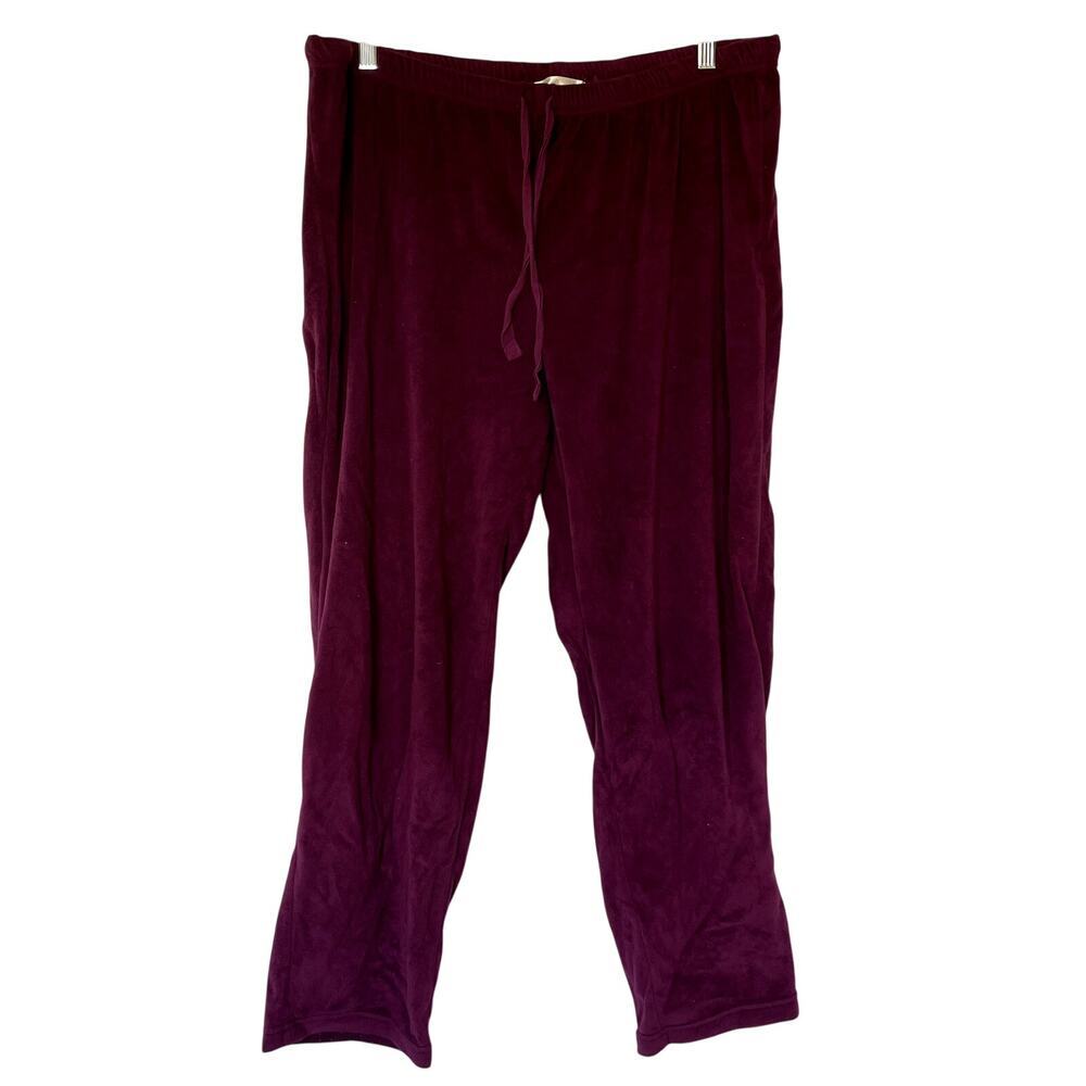 Cuddl Duds pink pajama sweatpants women's size XL drawstring waist pockets